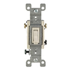 Leviton 1453-2TM 15 amps Three Pole Toggle AC Quiet Switch Light Almond 6/Pack