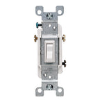 Leviton 1453-2WM 15 amps Three Pole Toggle AC Quiet Switch White 6/Pack