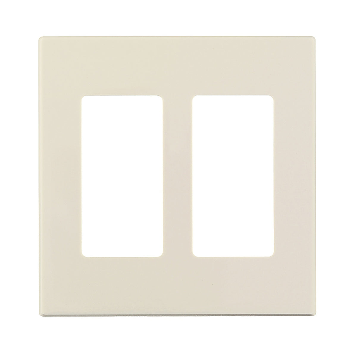 Leviton 80309-T Decora Plus Almond 2 gang Polycarbonate Rocker Screwless Wall Plate 1/Pack
