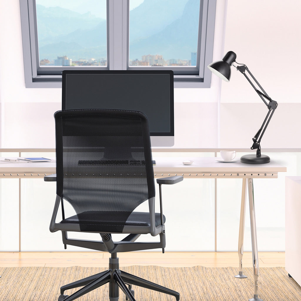 Newhouse Lighting NHDK-WR-BK Wright Architect 24 in. Black Desk Lamp