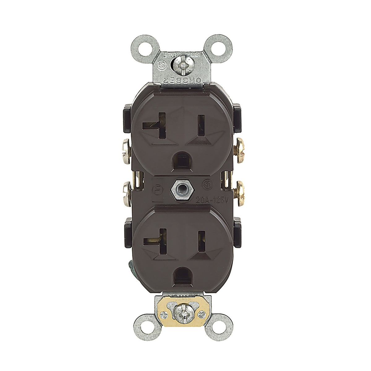 Leviton CBR20 20 amps 125 volt Duplex Brown Outlet 5-20R 1/Pack