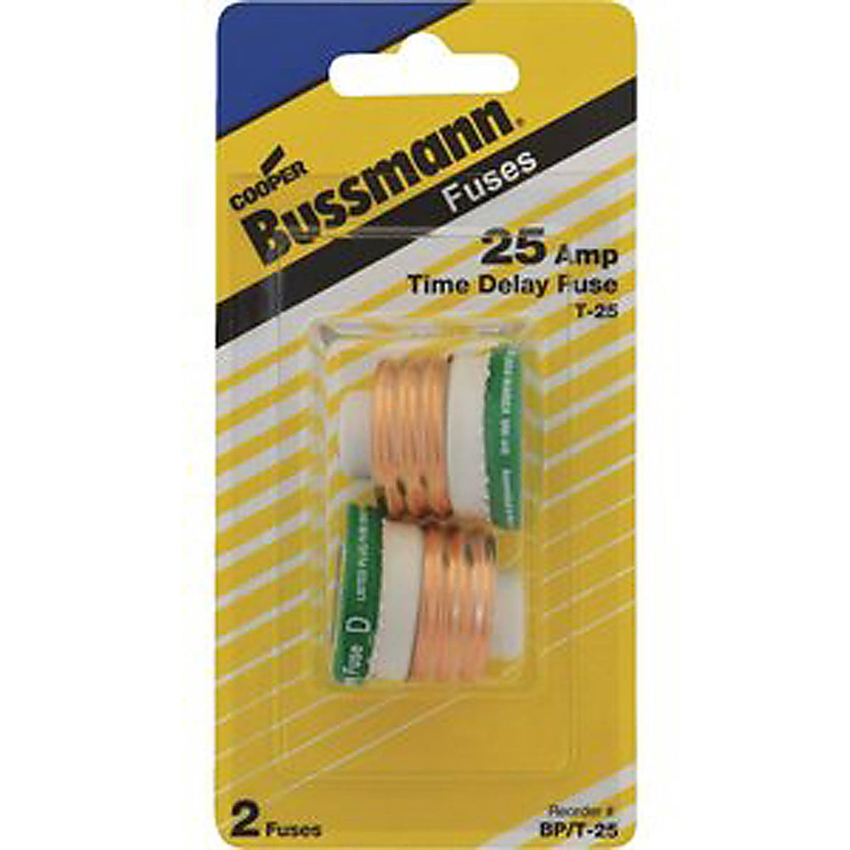 Bussmann BPT-25 25 amps Time Delay Plug Fuse 2/Pack