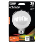 Feit Electric BPG2525W927CAFL Enhance G25 E26 (Medium) LED Bulb Soft White 25 W 1 pk