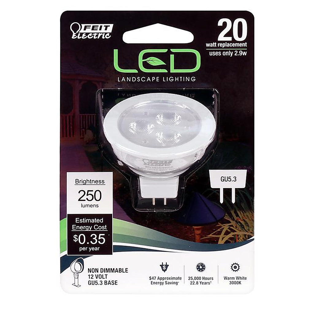 Feit Electric BPLVBAB/830CA MR16 GU5.3 LED Bulb Warm White 20 W 1 pk