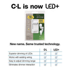 Lutron LECL-150H-WH Lumea White 150 watt Slide Dimmer Switch 1/Pack