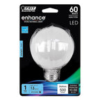 Feit Electric BPG2560950CAFLR Enhance G25 E26 (Medium) Filament LED Bulb Daylight 60 W 1 pk
