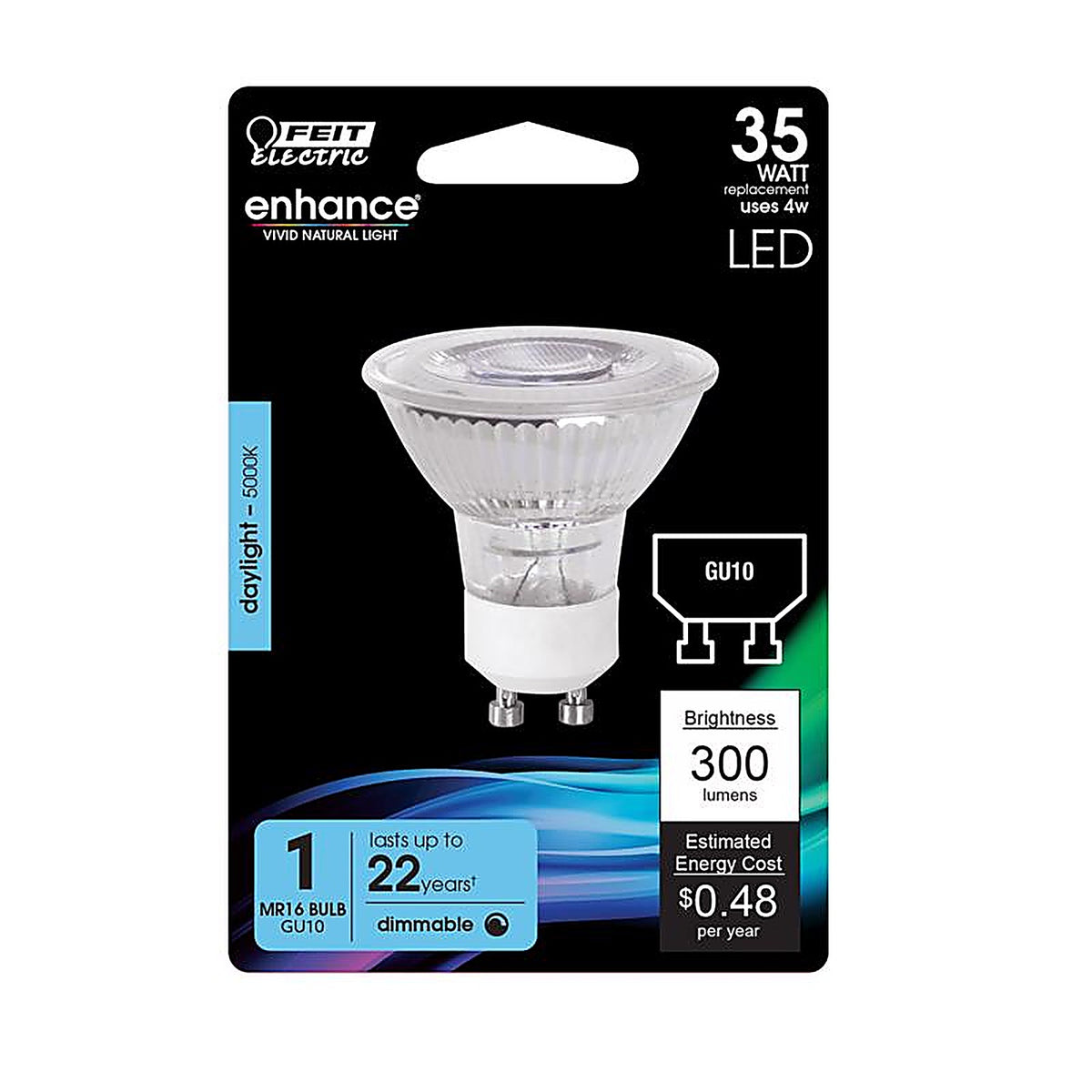 Feit Electric BPMR16GU10950CA Enhance MR16 GU10 LED Bulb Daylight 35 W 1 pk