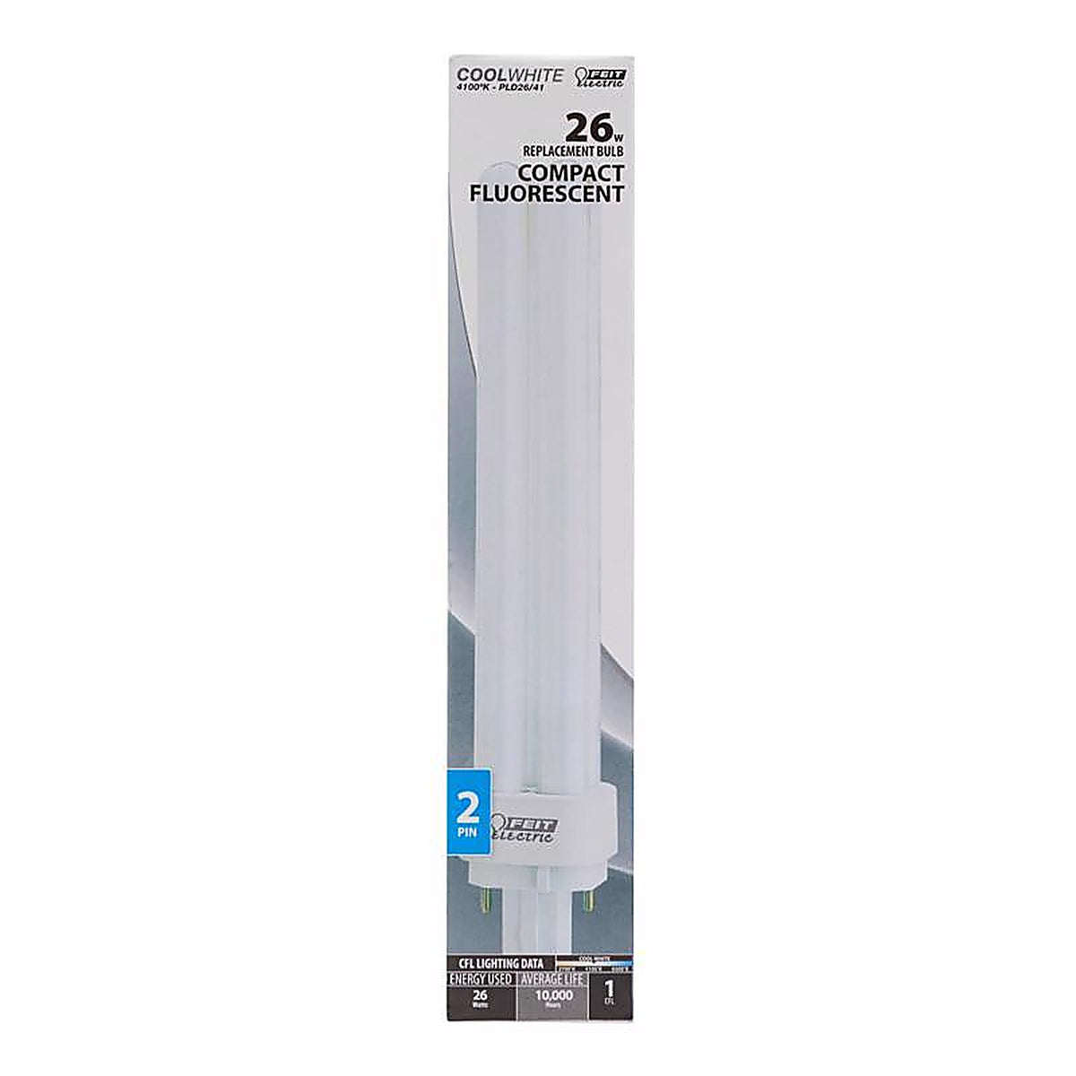 Feit - PLD26/41 - 26 W Pl 1.3 In. D X 6.68 In. L Cfl Bulb Cool White Specialty 4100 K 1 Pack