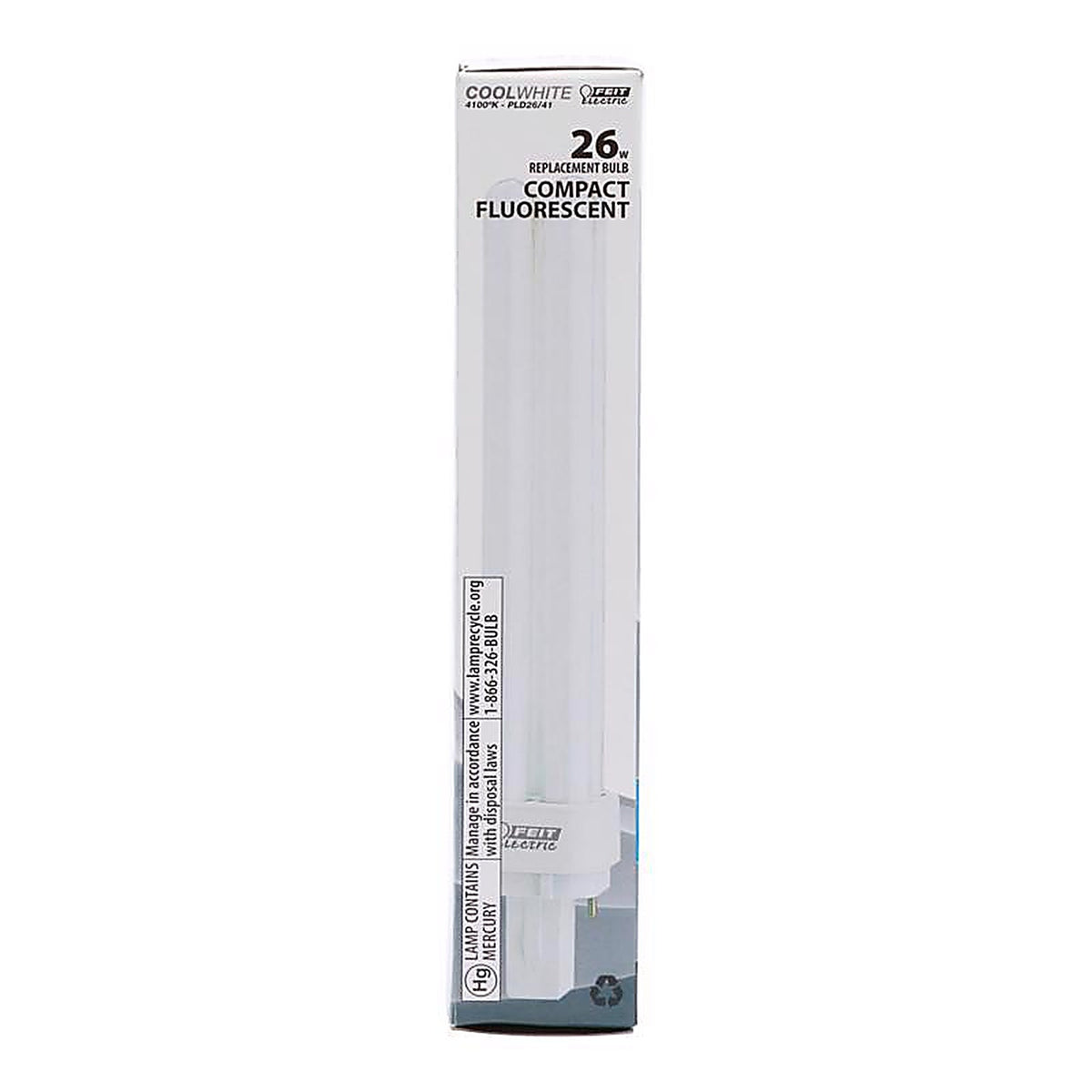 Feit - PLD26/41 - 26 W Pl 1.3 In. D X 6.68 In. L Cfl Bulb Cool White Specialty 4100 K 1 Pack