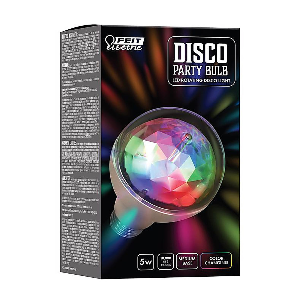 Feit Electric DISCO1/LED/RP A19 E26 (Medium) LED Bulb Color Changing 1 pk
