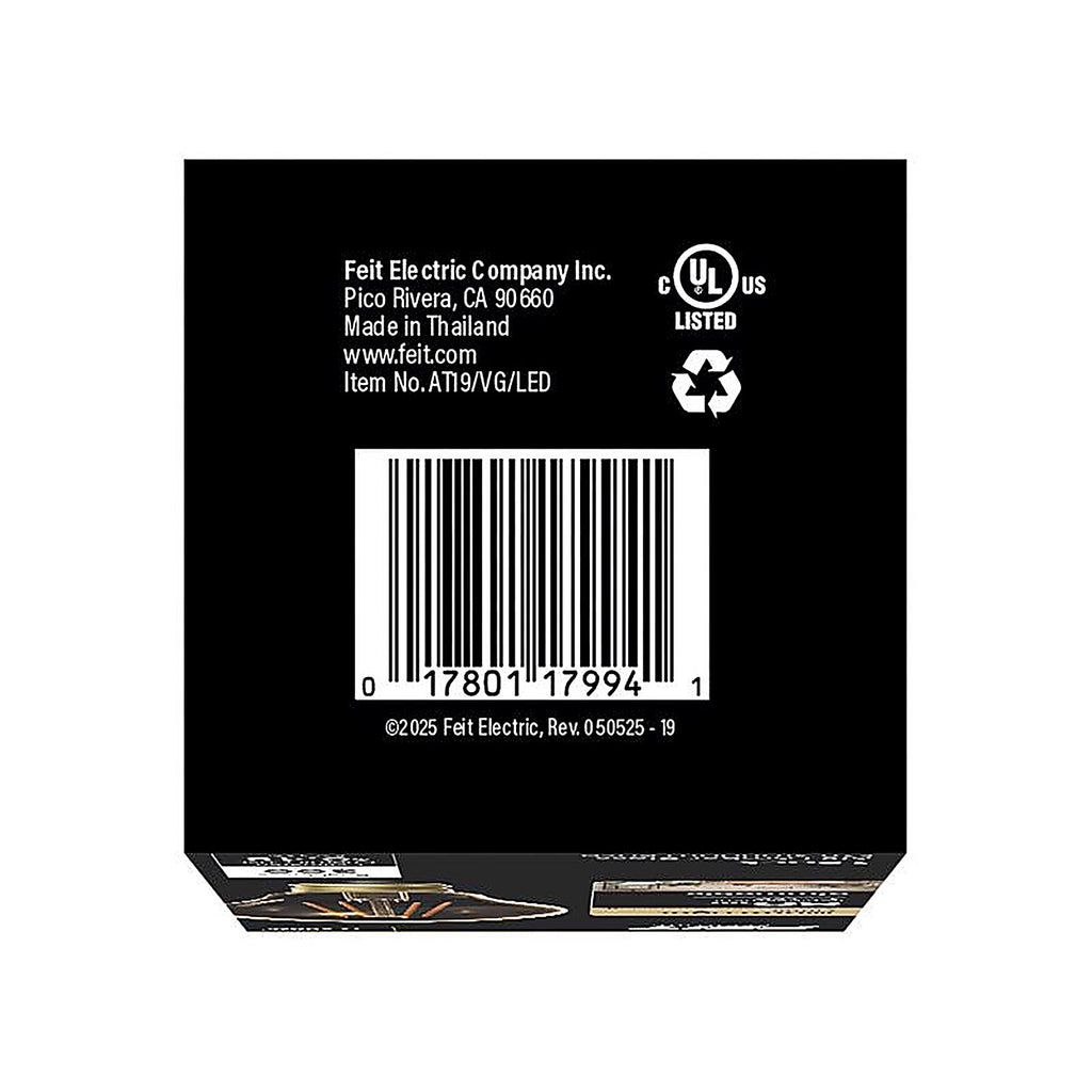 Feit Electric AT19/VG/LED A19 E26 (Medium) LED Bulb Amber Soft White 60 W 1 pk