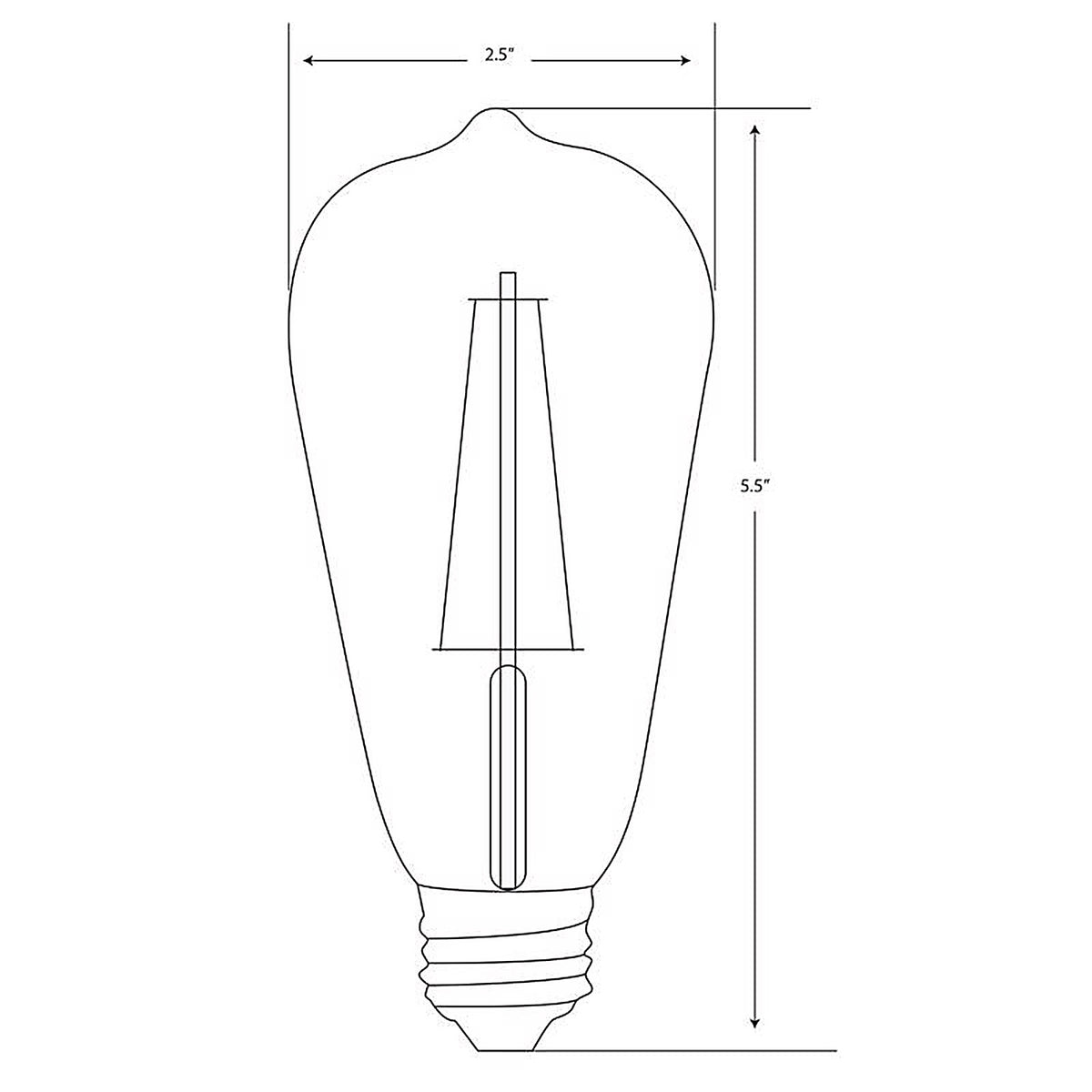 Feit - ST19/SMK/VG/LED - St19 E26 (Medium) LED Bulb Smoke Daylight 25 Watt Equivalence 1 Pack