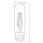 Feit Electric T10/CL/VG/LED T10 E26 (Medium) LED Bulb Soft White 40 W 1 pk
