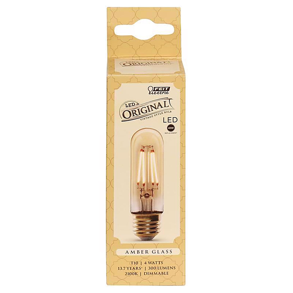 Feit Electric T10/VG/LED T10 E26 (Medium) LED Bulb Amber 40 W 1 pk