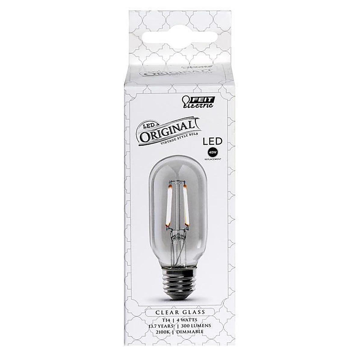 Feit Electric T14/CL/VG/LED T14 E26 (Medium) LED Bulb Soft White 40 W 1 pk