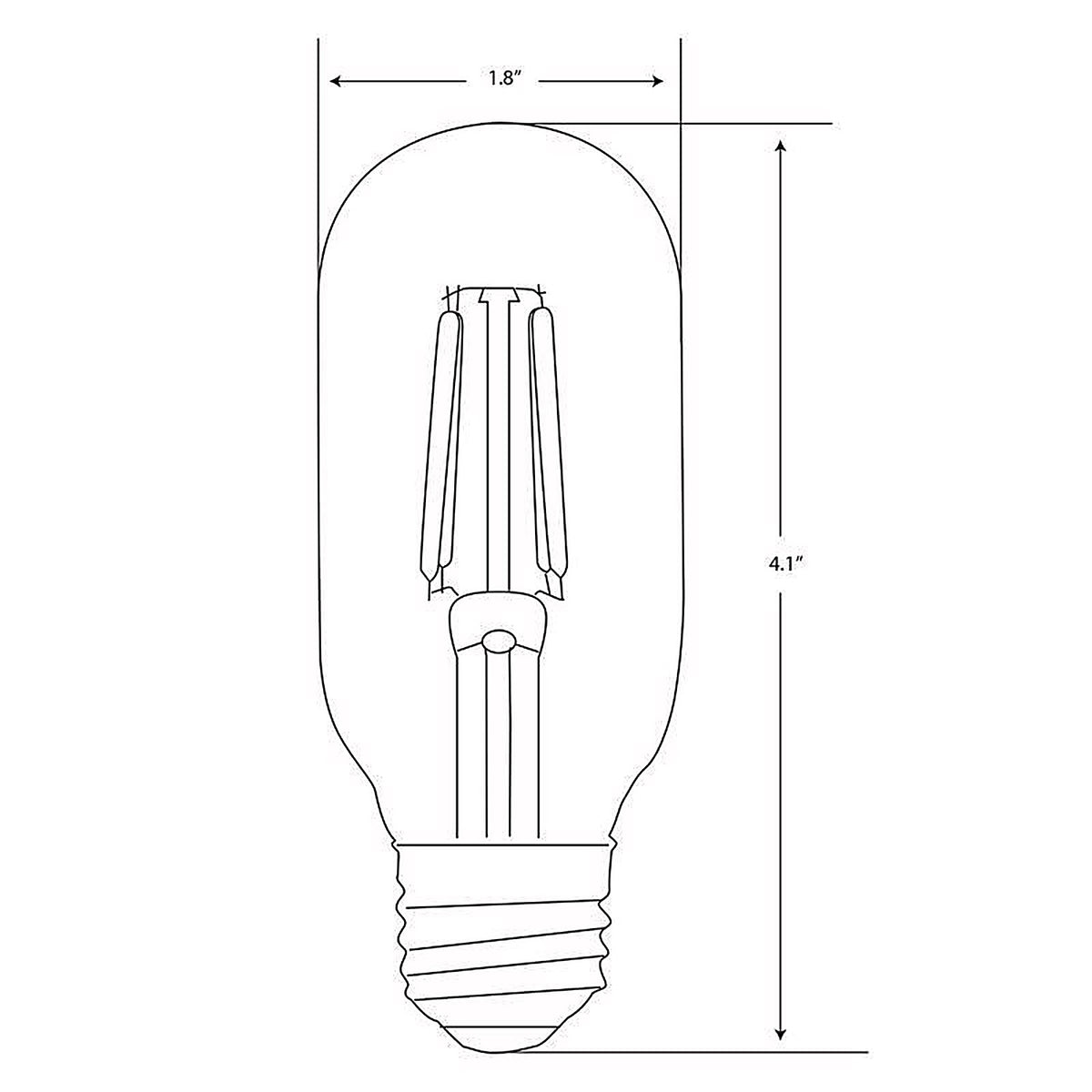 Feit Electric T14/CL/VG/LED T14 E26 (Medium) LED Bulb Soft White 40 W 1 pk