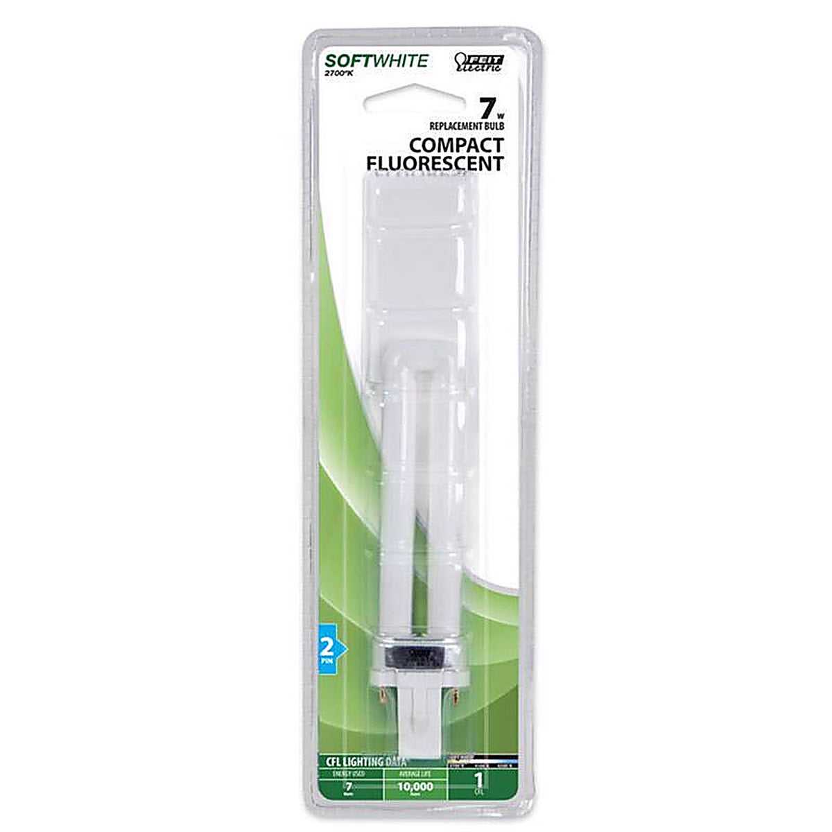 Feit - BPPL7 - Legacy Bulbs 7 W Pl 1.3 In. D X 5.4 In. L Cfl Bulb Soft White Compact 2700 K 1 Pack
