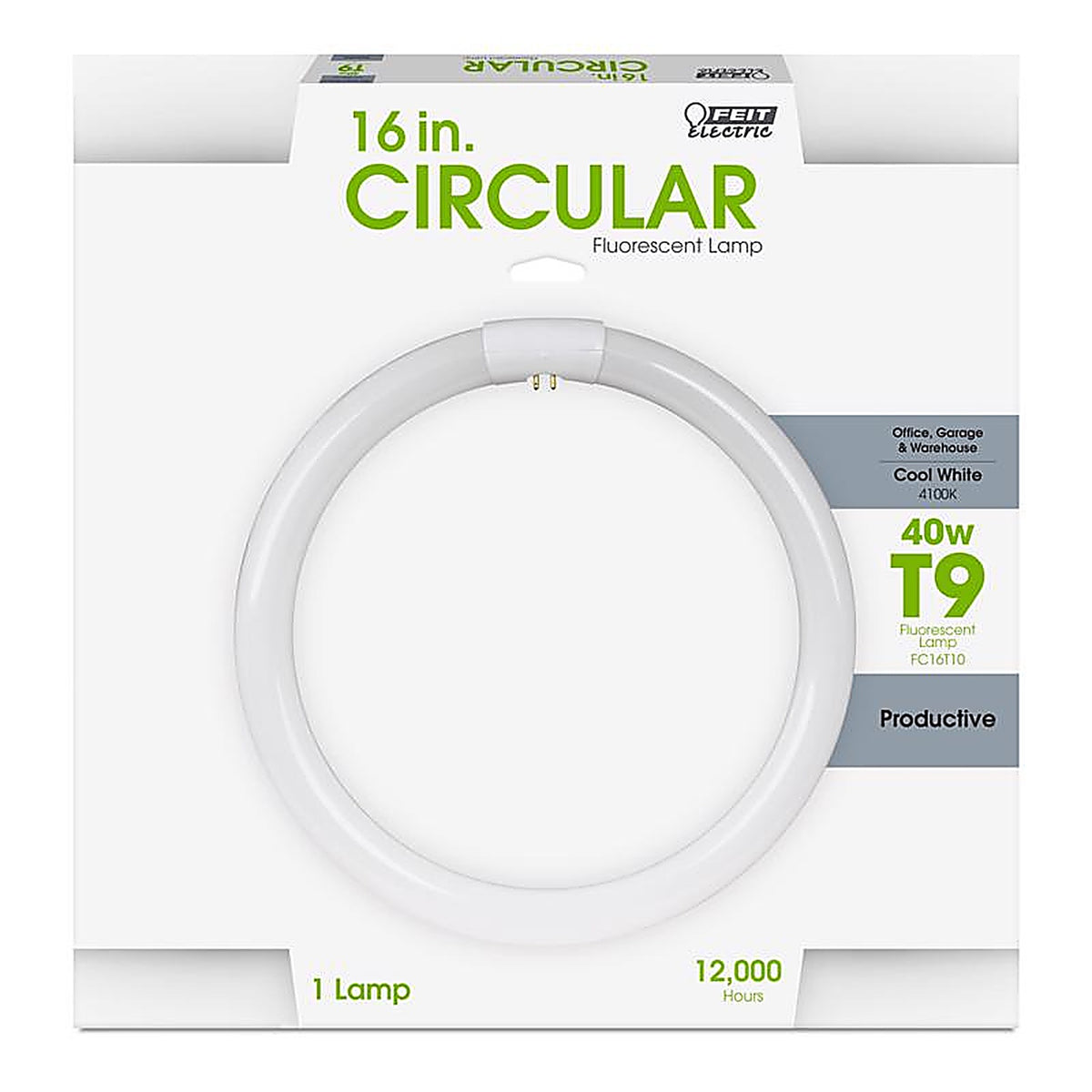 Feit Electric FC16T10/CW 40 W T9 16 in. L Fluorescent Bulb Cool White Circular 4100 K 1 pk