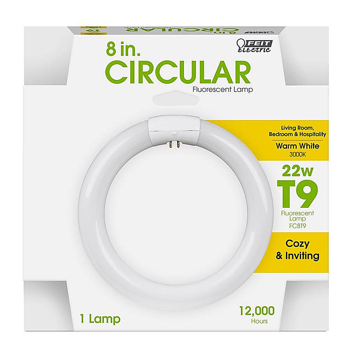 Feit Electric FC8T9/WW 22 W T9 8 in. L Circline Fluorescent Bulb Warm White Linear 3000 K 1 pk