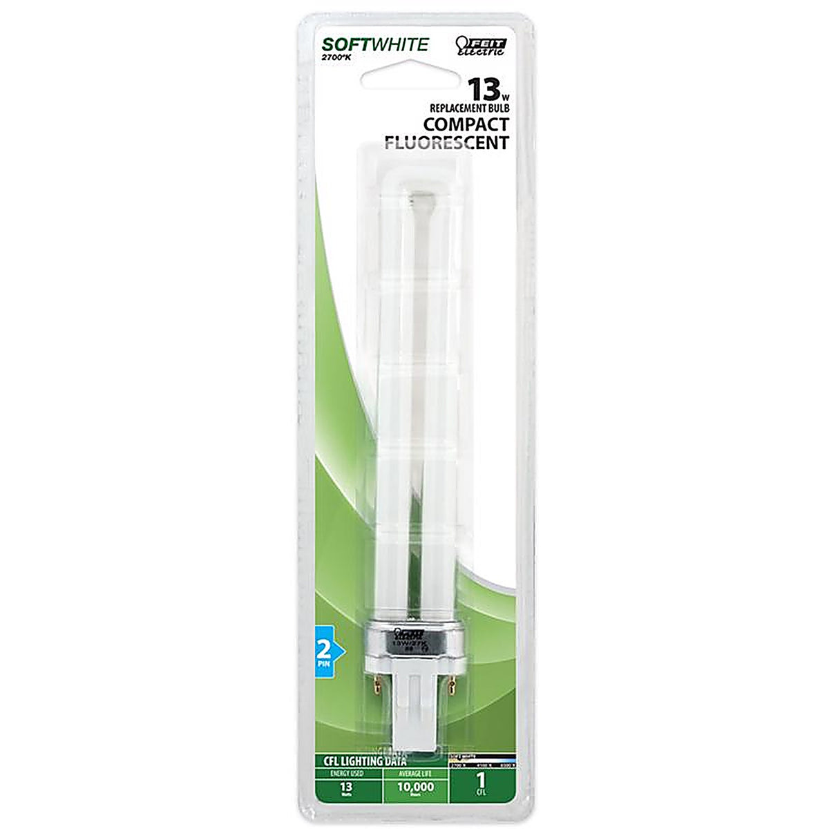 Feit - BPPL13 - Legacy Bulbs 13 W Pl 1.3 In. D X 7 In. L Cfl Bulb Soft White Specialty 2700 K 1 Pack