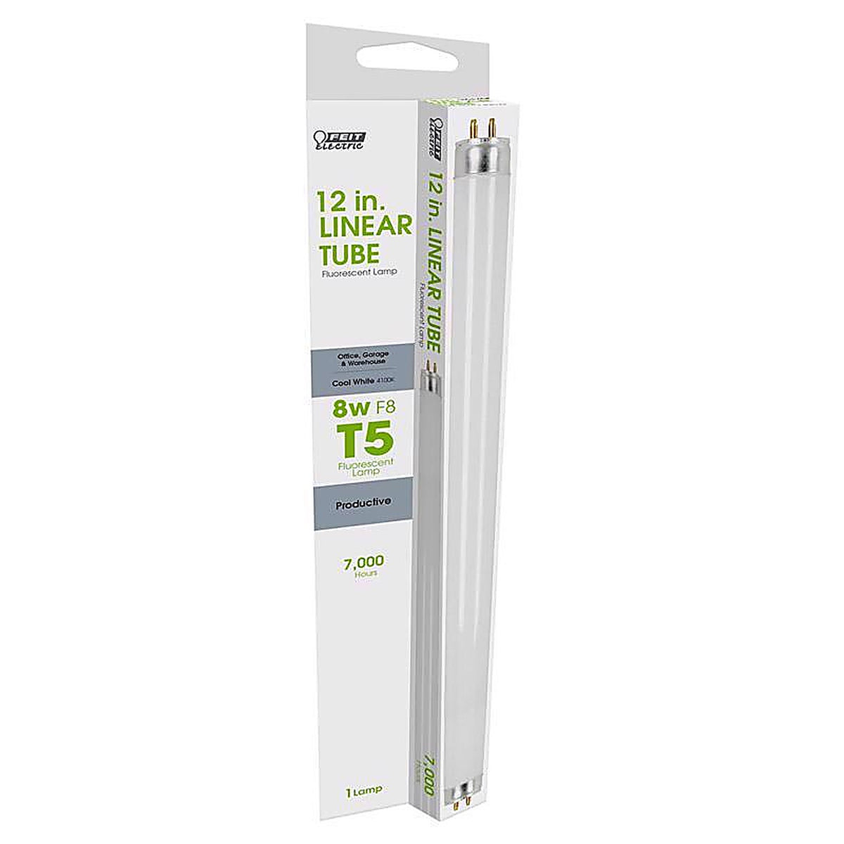 Feit - F8T5/CW/RP - Legacy Bulbs 8 W T5 0.63 In. D X 12 In. L Fluorescent Bulb Cool White Linear 4100 K 1 Pack
