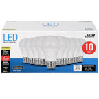 Feit - A80085010KLED10 - A19 E26 (Medium) LED Bulb Daylight 60 Watt Equivalence 10 Pack