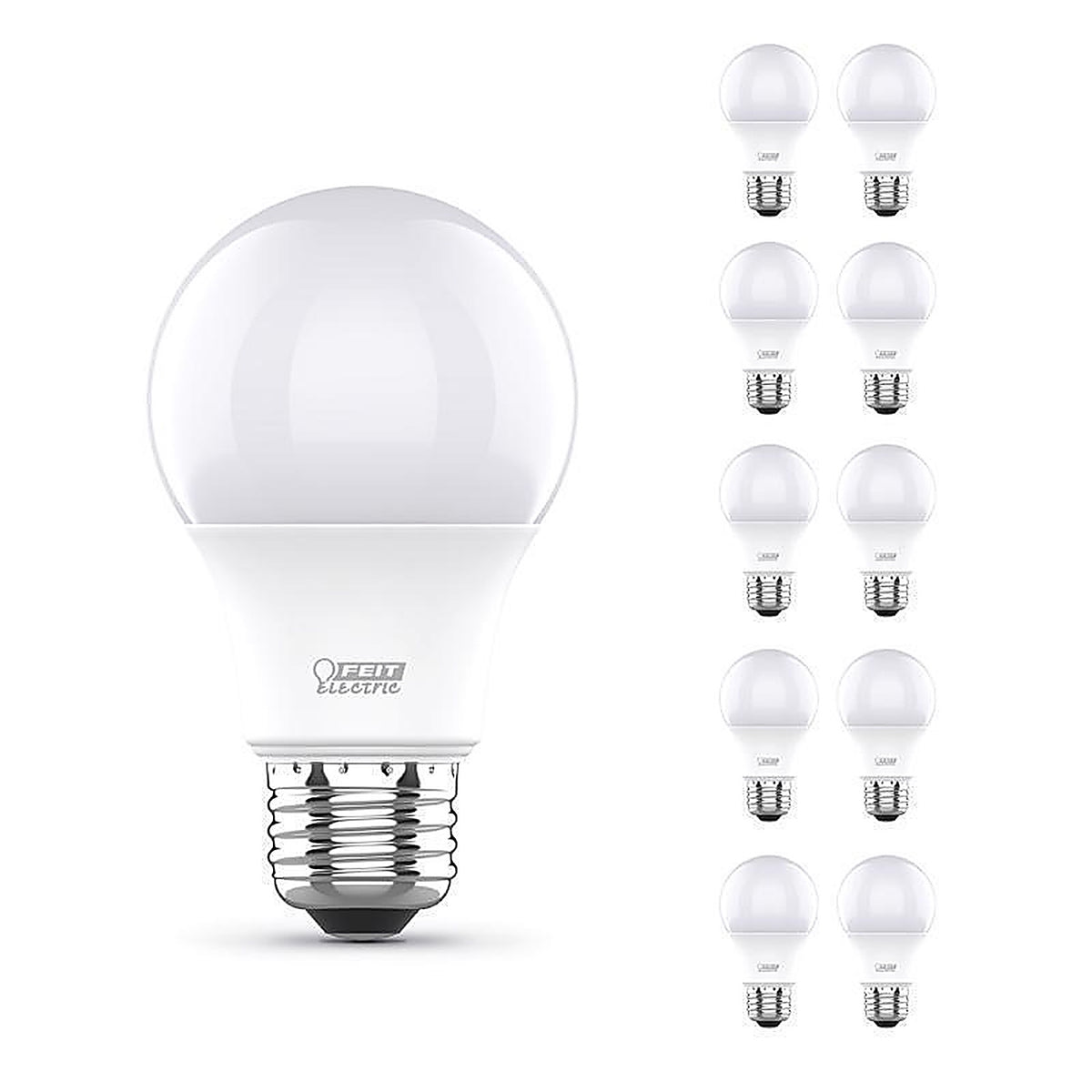 Feit - A80085010KLED10 - A19 E26 (Medium) LED Bulb Daylight 60 Watt Equivalence 10 Pack