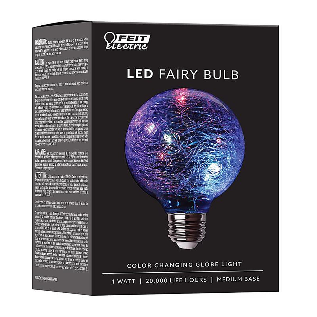 Feit Electric FYG25/RGB/CRLED Fairy G25 E26 (Medium) LED Bulb Multi-Colored 1 pk