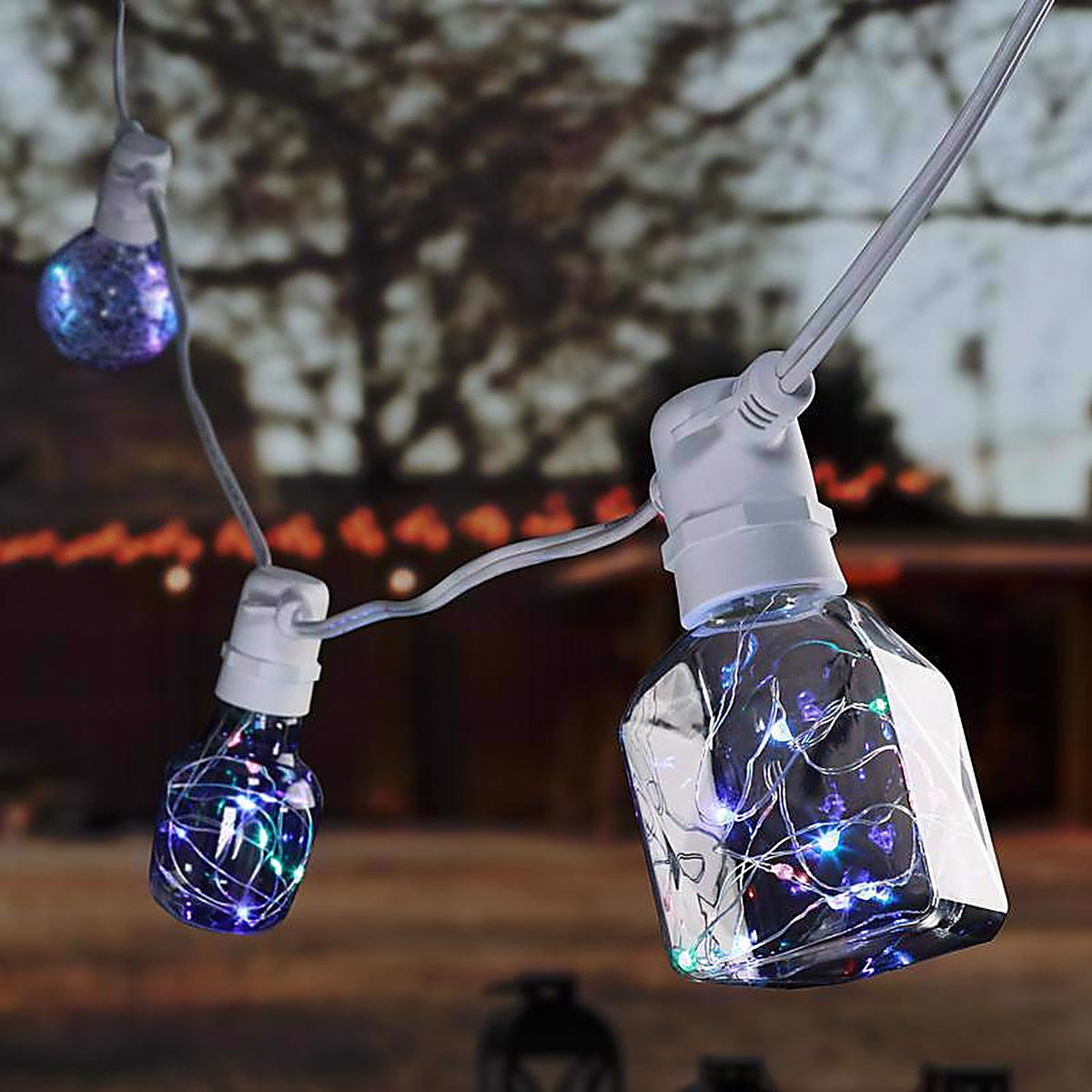 Feit Electric FYG25/RGB/CRLED Fairy G25 E26 (Medium) LED Bulb Multi-Colored 1 pk