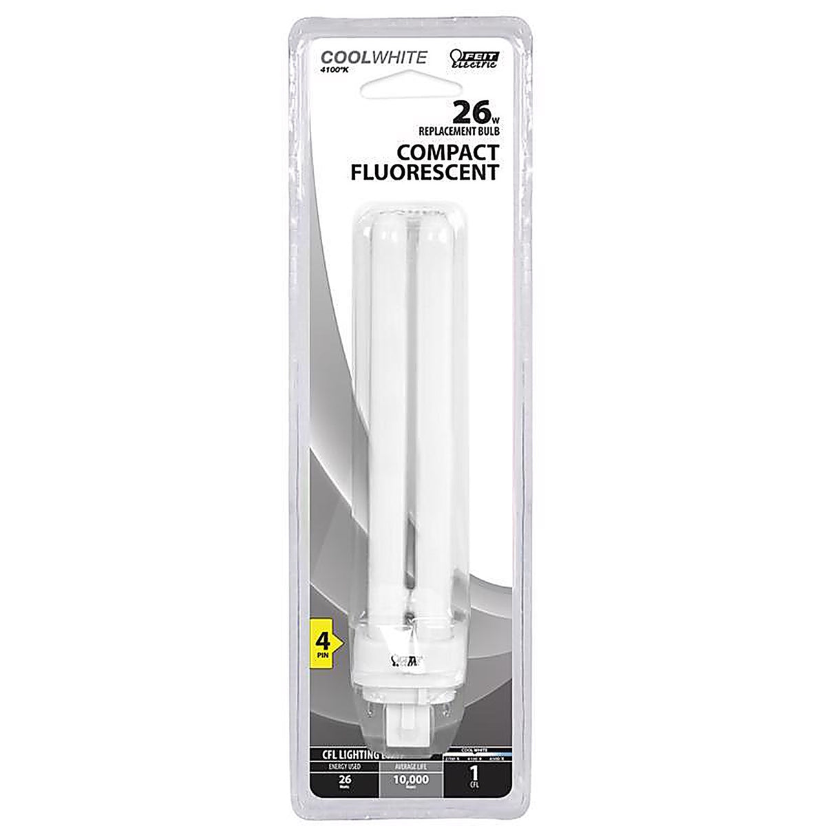 Feit - BPPLD26E/41 - Legacy Bulbs 26 W Pl 1.4 In. D X 6.4 In. L Cfl Bulb Cool White Compact 4100 K 1 Pack