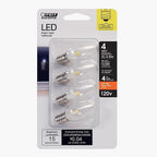 Feit Electric BP4C7/827/LED/4 C7 E12 (Candelabra) LED Bulb Soft White 4 W 4 pk