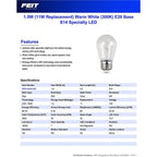 Feit Electric BPS14/SU/LED S14 E26 (Medium) LED Bulb Warm White 11 W 1 pk