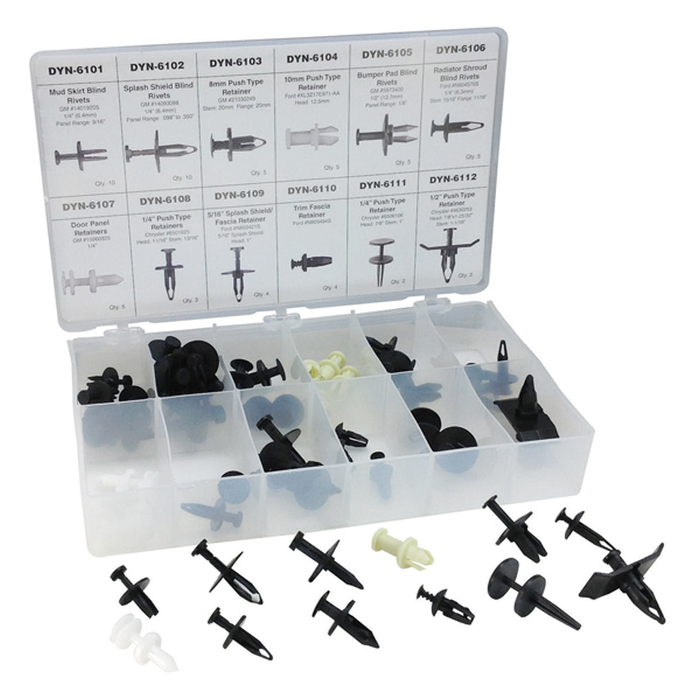 ATD - 39356 - 60 Piece Push-Pin Type Retainer Assortment