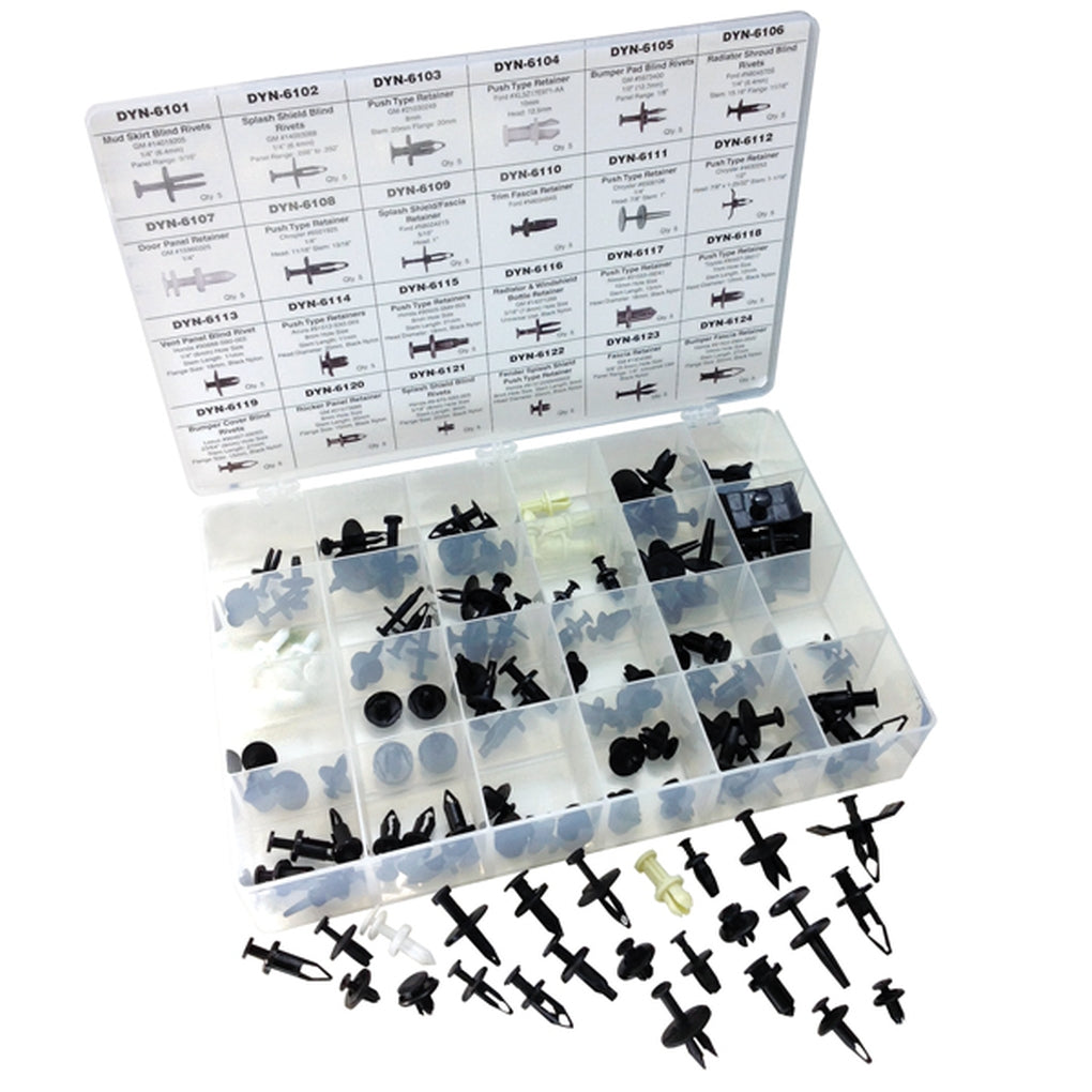 ATD 39358 120 Pc. Master Push-Pin Retainer Assortment