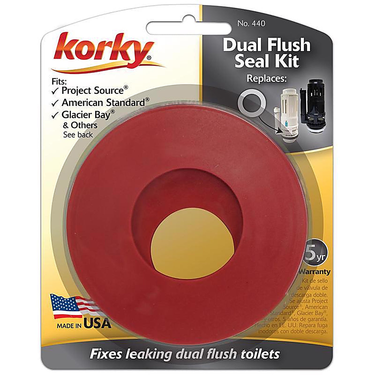 Korky 440BP Dual Flush Seal Kit Red Rubber