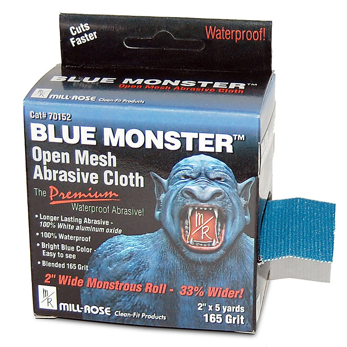 Blue Monster 70152 5 yd. L x 2 in. W Aluminum Oxide 165 Grit Medium Open Mesh Abrasive Cloth