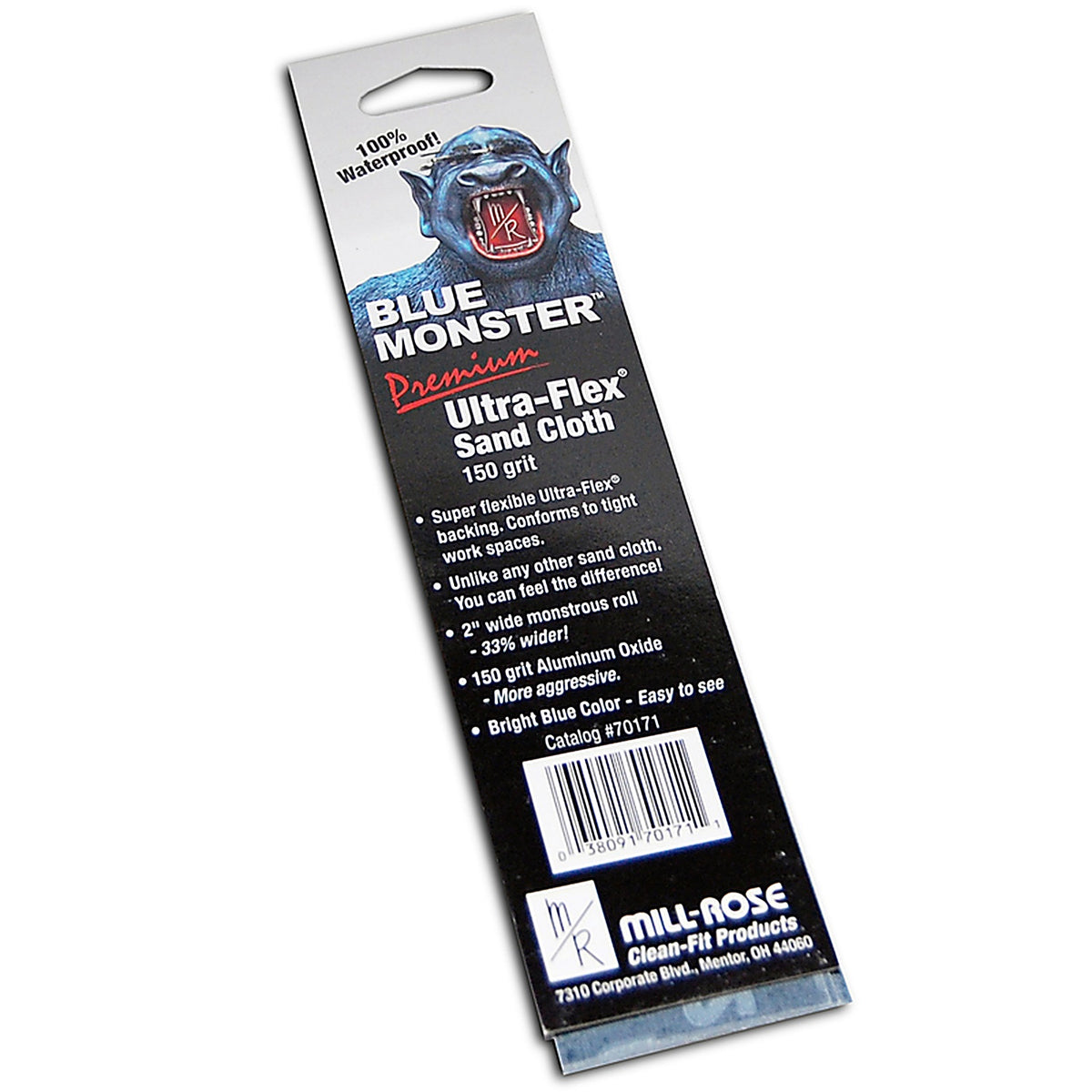 Blue Monster 70171 Ulta-Flex 8 in. L x 2 in. W 150 Grit Aluminum Oxide Sanding Cloth 10/Pack