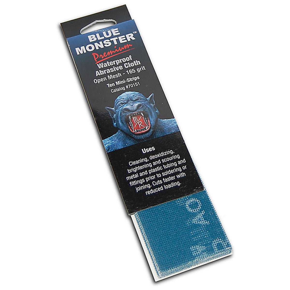 Blue Monster 70151 8 in. L x 2 in. W Aluminum Oxide 165 Grit Medium Open Mesh Abrasive Cloth