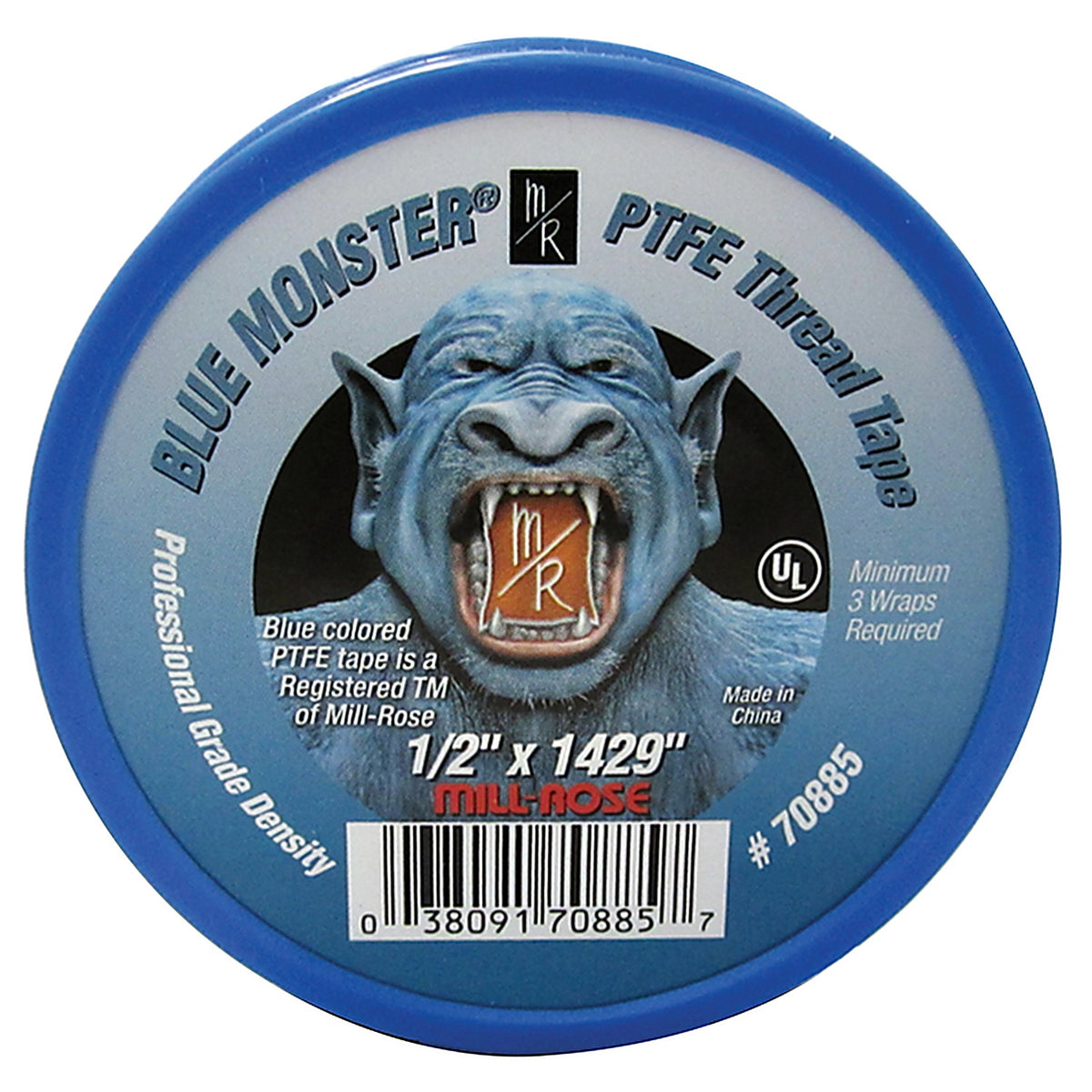 Blue Monster 70885 Blue 1429 in. L x 1/2 in. W Thread Seal Tape