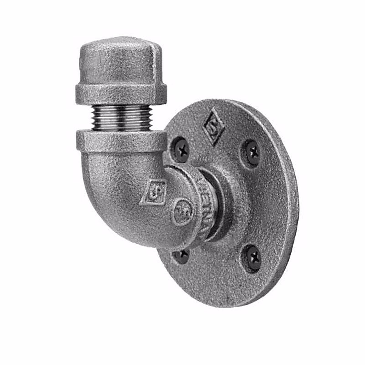 STZ Industries 36638SGLHOOK 3/8 in. FIP each T X 3/8 in. D FIP Black Malleable Iron 3 in. L Pipe Hook