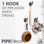 STZ Industries 36638SGLHOOK 3/8 in. FIP each T X 3/8 in. D FIP Black Malleable Iron 3 in. L Pipe Hook