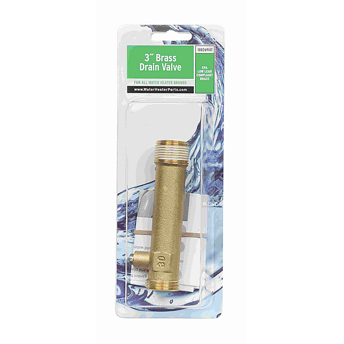 Reliance 100269117 3/4 in. x 3/4 in. MIP x MHT Brass Drain Valve
