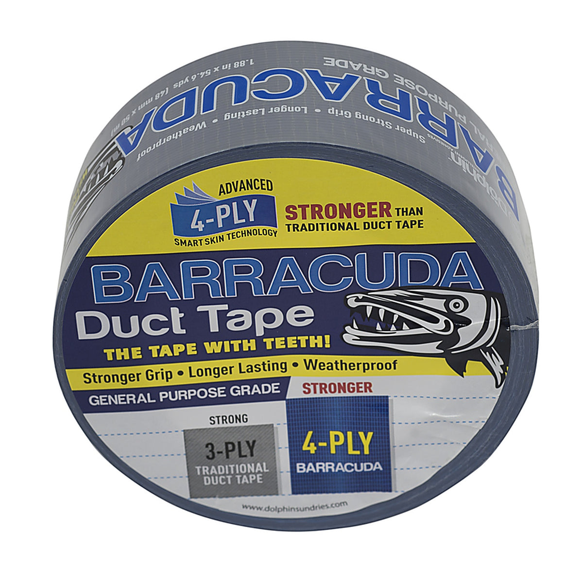 Barracuda - TP DUCT BA 0200 - 1.88 In. W X 54.6 Yd L Silver Duct Tape