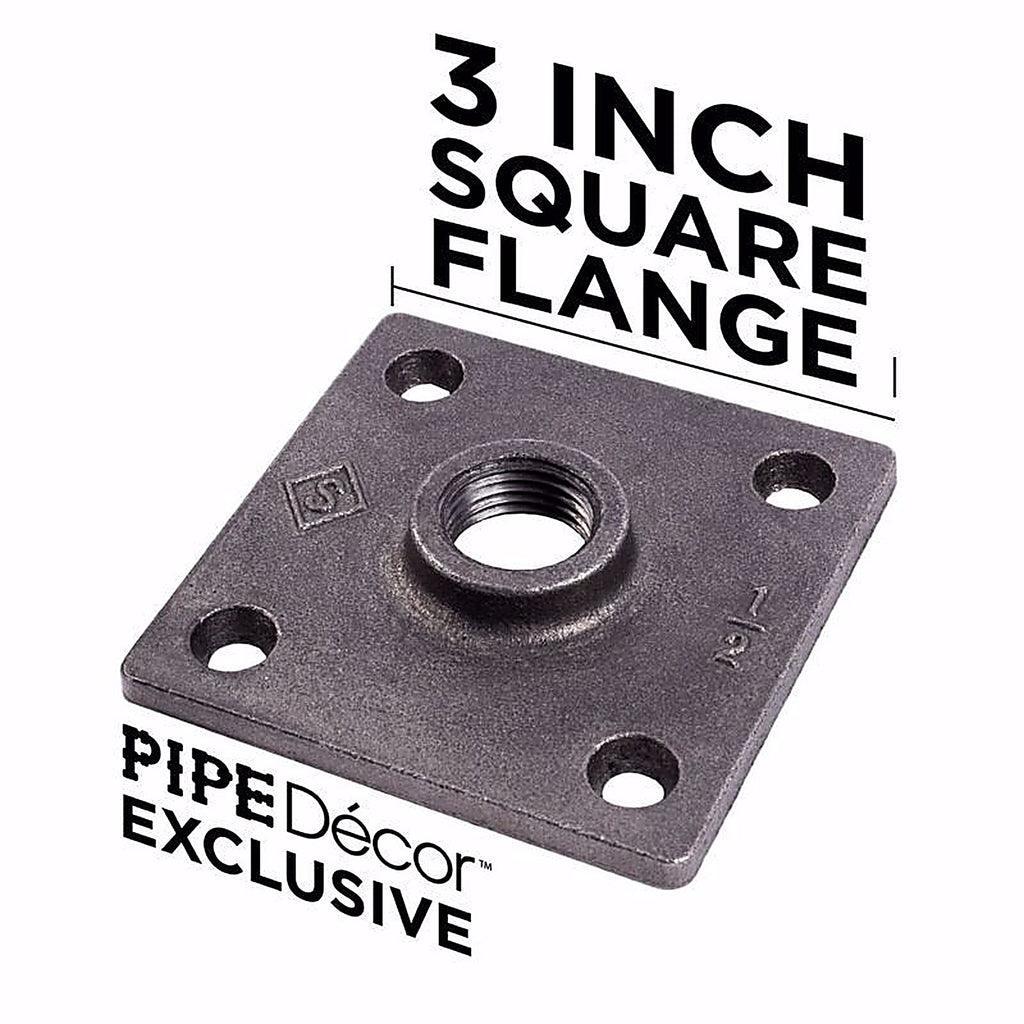 STZ Industries 366126SQSCONCE Black Steel Shelf Bracket 6 in. L