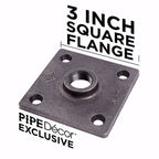 STZ Industries 366126SQSCONCE Black Steel Shelf Bracket 6 in. L