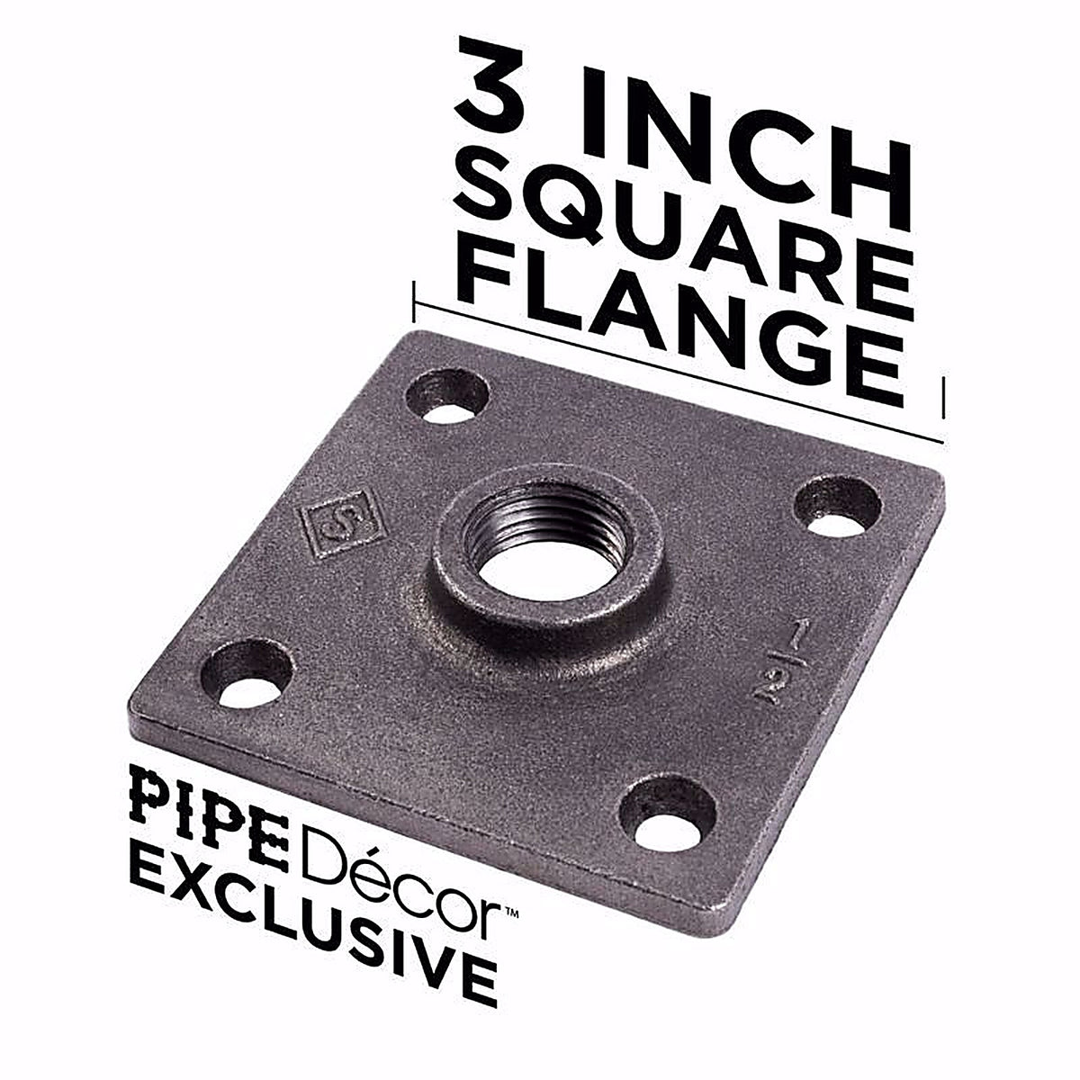 STZ Industries 366126SQSCONCE Black Steel Shelf Bracket 6 in. L