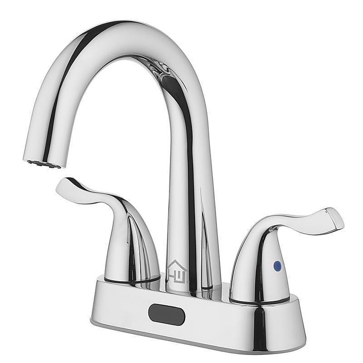 Homewerks 26-B423S-HW Chrome Motion Sensing Centerset Bathroom Sink Faucet 4 in.