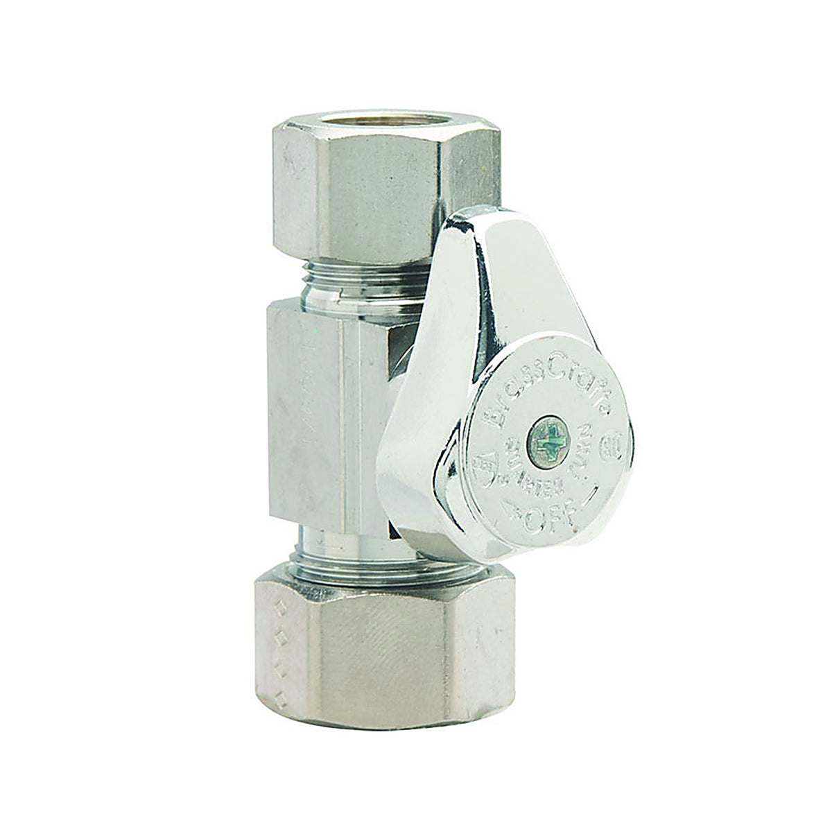 Brasscraft G2CR34XCD 1/4 in. Compression x 1/2 in. Compression Brass Shut-Off Valve