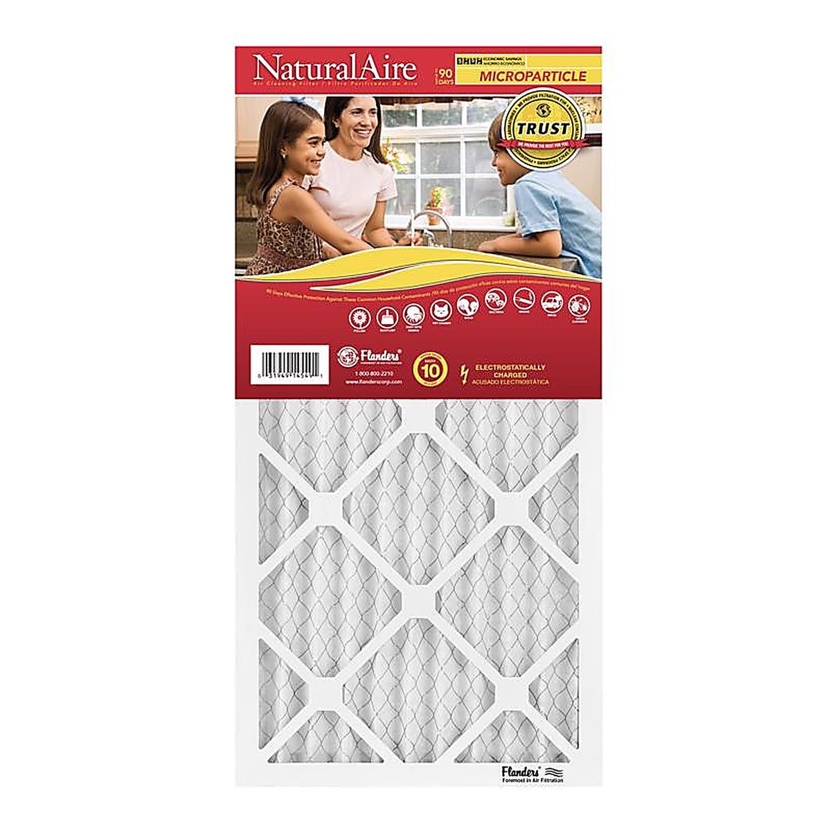 NaturalAire 85256.011224 12 in. W X 24 in. H X 1 in. D Synthetic 10 MERV Pleated Microparticle Air Filter 1 pk