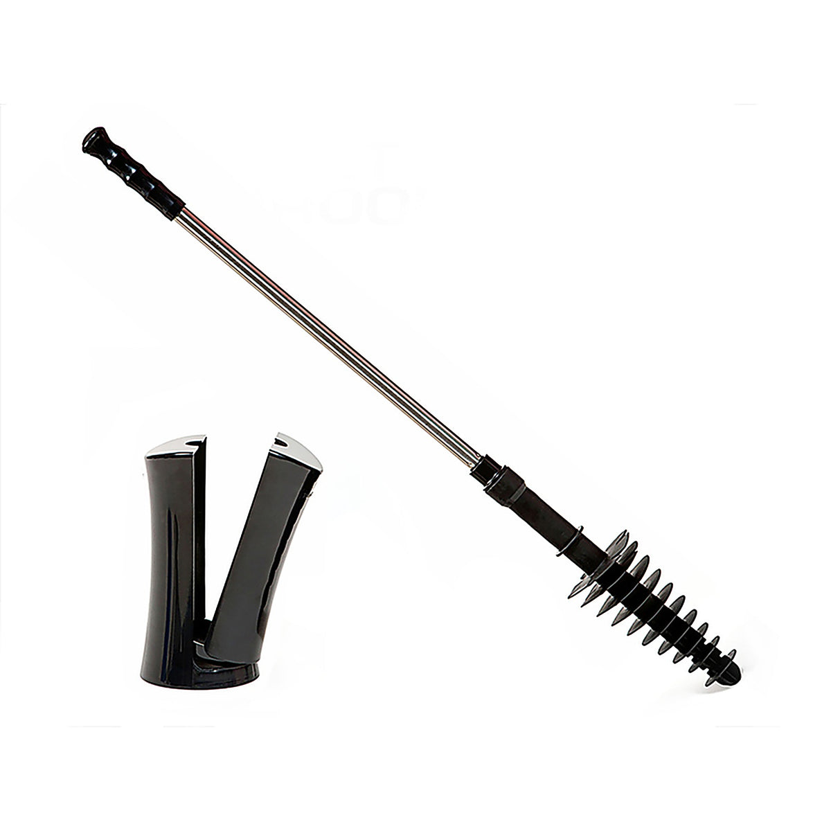 Toiletshroom - TOILSHB101 - Toilet Plunger with Holder 21 In. L X 3 In. D